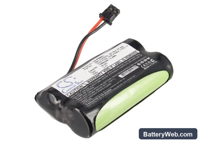 GP GP60AAS2BMX Replacement Battery, 2.4V, 1500mAh, Ni-MH 2