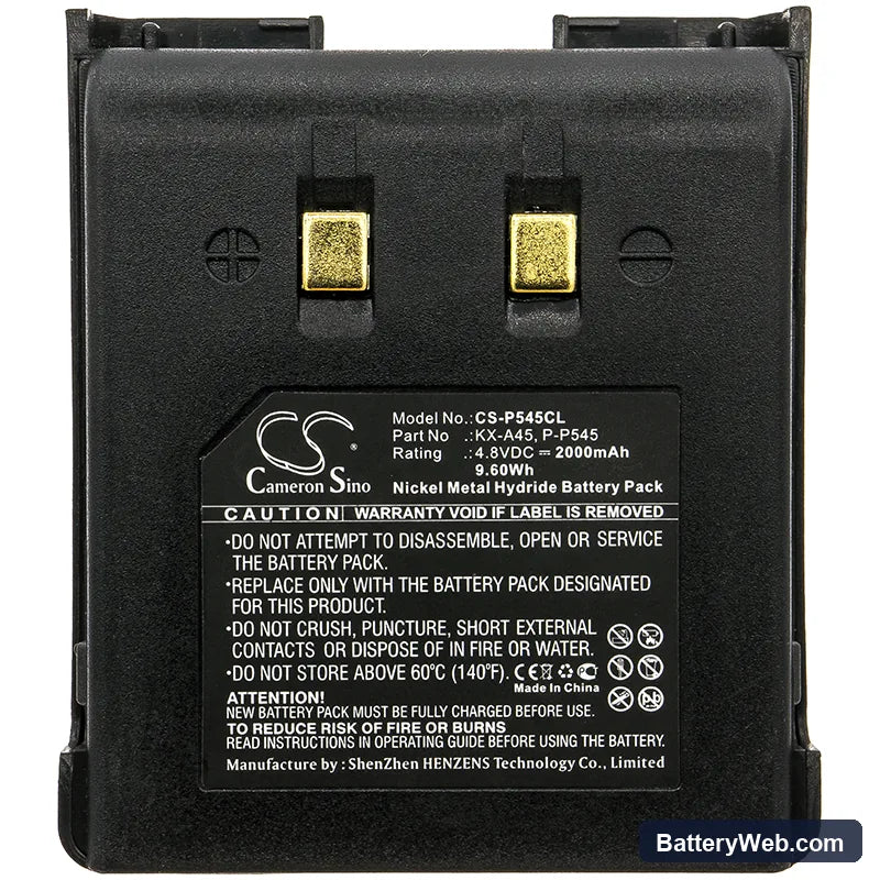Panasonic KX-T9100 Replacement Battery, 4.8V, 2000mAh, Ni-MH 3