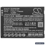 Pax D210 Replacement Battery, 7.4V, 1750mAh, Li-ion 3