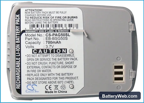 Panasonic G50 Replacement Battery, 3.7V, 700mAh, Li-ion 5