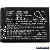 Panasonic Handheld H320 Replacement Battery, 3.7V, 890mAh, Li-ion 3