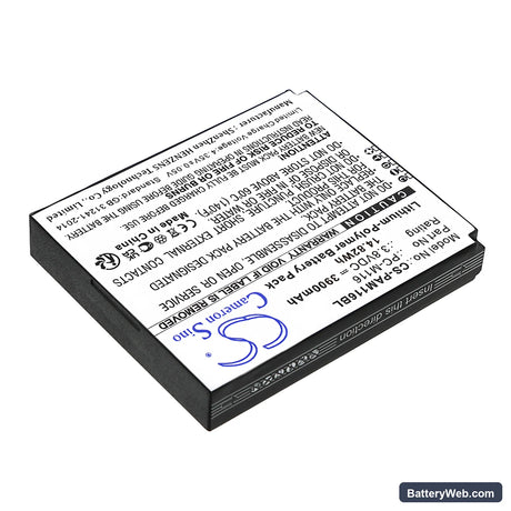 Pax X5 Replacement Battery, 3.8V, 3900mAh, Li-Polymer 2