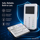 Pax IS057-E Replacement Battery, 3.7V, 1800mAh, Li-ion 6