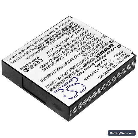 Pax IS524 Replacement Battery, 7.4V, 2000mAh, Li-Polymer 2