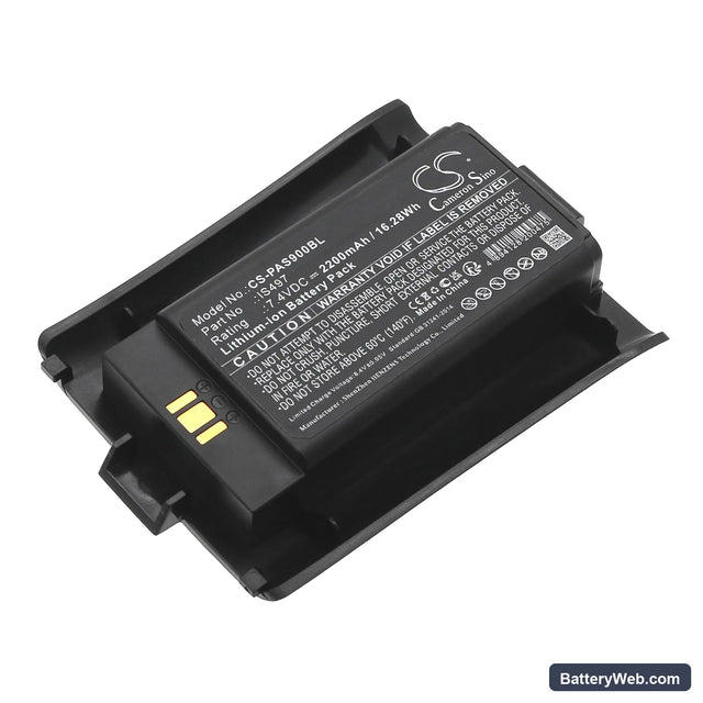 Pax S90 Replacement Battery, 7.4V, 2200mAh, Li-ion 1