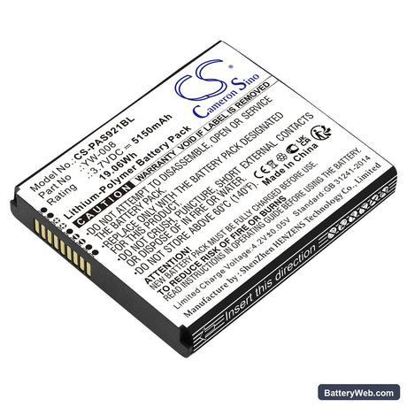 Pax A920 Pro Replacement Battery, 3.7V, 5150mAh, Li-Polymer 1