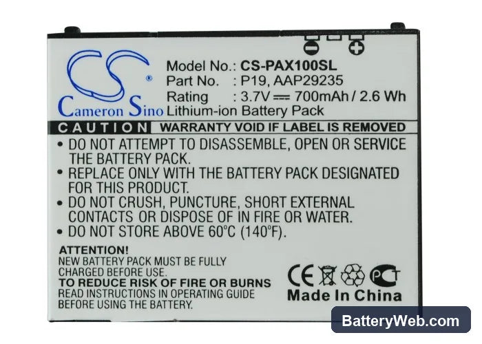 SoftBank P-10A Replacement Battery, 3.7V, 700mAh, Li-ion 4