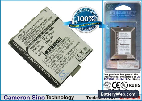Panasonic EB-A200 Replacement Battery, 3.7V, 720mAh, Li-ion 1