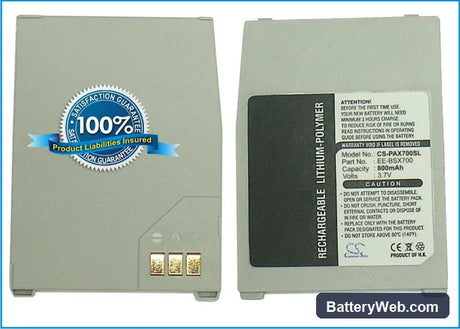 Panasonic X700 Replacement Battery, 3.7V, 800mAh, Li-ion 1