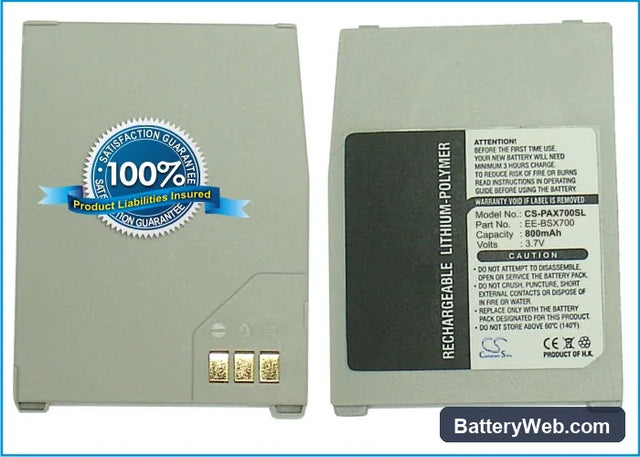 Panasonic X700 Replacement Battery, 3.7V, 800mAh, Li-ion 1