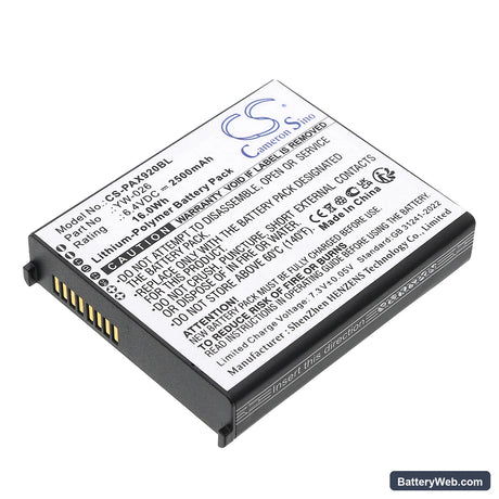 Pax A920 MAX Replacement Battery, 6.4V, 2500mAh, Li-Polymer 1