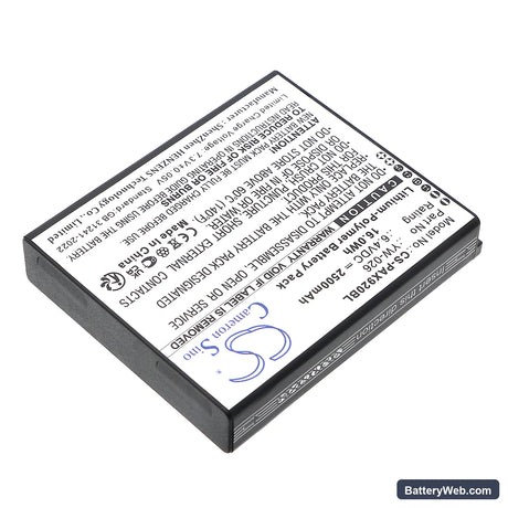 Pax A920 MAX Replacement Battery, 6.4V, 2500mAh, Li-Polymer 2