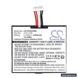 Pax A930 Replacement Battery, 7.4V, 2200mAh, Li-Polymer 3