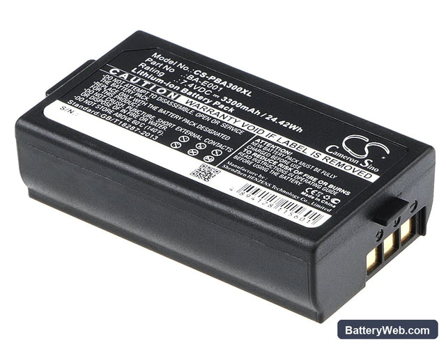 Brother PT-E300 Replacement Battery, 7.4V, 3300mAh, Li-ion 1