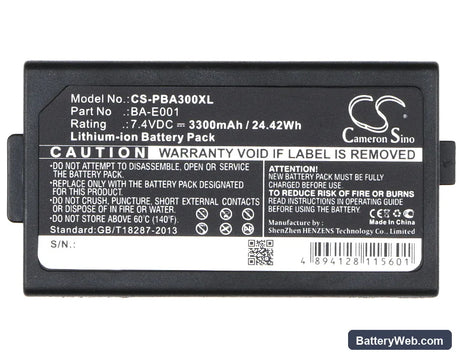 Brother PT-E300 Replacement Battery, 7.4V, 3300mAh, Li-ion 5