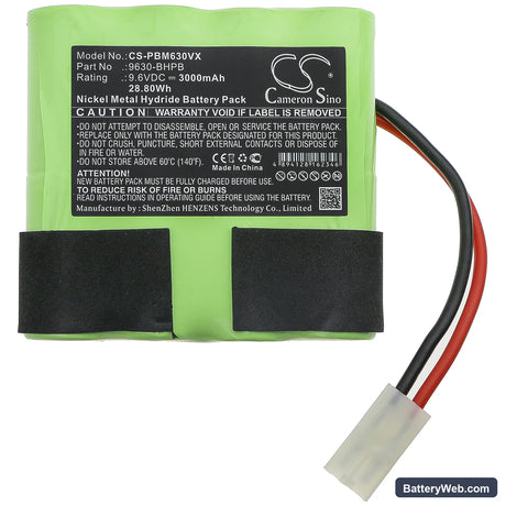 Water Tech Pool Blaster Max CG Replacement Battery, 9.6V, 3000mAh, Ni-MH 3