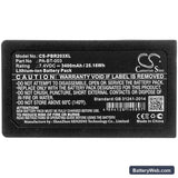 Brother RJ-2030 Replacement Battery, 7.4V, 3400mAh, Li-ion 3
