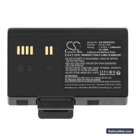 Brother RJ-3035B Replacement Battery, 7.4V, 3400mAh, Li-ion 5