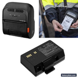 Brother RJ-3035B Replacement Battery, 7.4V, 3400mAh, Li-ion 6