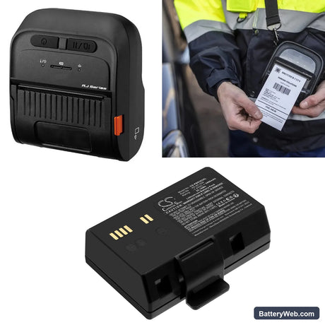 Brother RJ-3035B Replacement Battery, 7.4V, 3400mAh, Li-ion 6