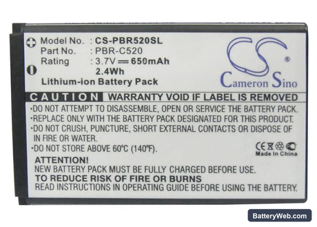 AudioVox Shuttle Replacement Battery, 3.7V, 650mAh, Li-ion 5