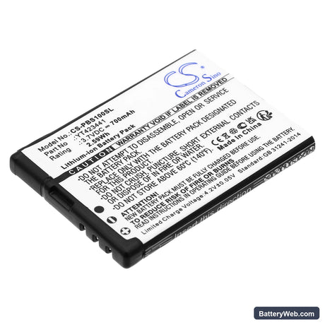 Peterson BBS-1 Replacement Battery, 3.7V, 700mAh, Li-ion 1