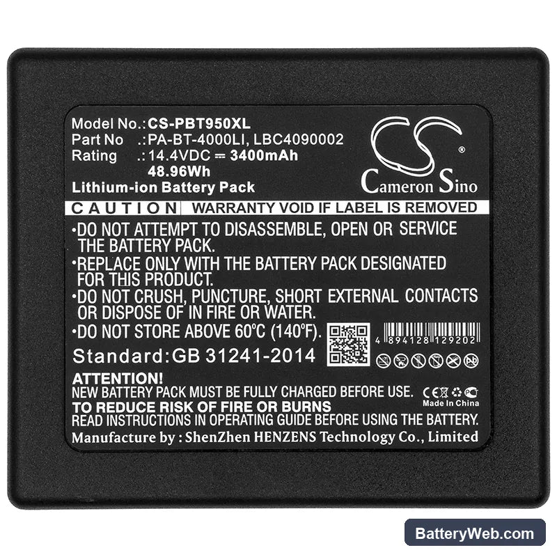 Brother TD-2120N Replacement Battery, 14.4V, 3400mAh, Li-ion 5
