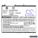 Brother MW-260 Replacement Battery, 7.4V, 1200mAh, Li-ion 3