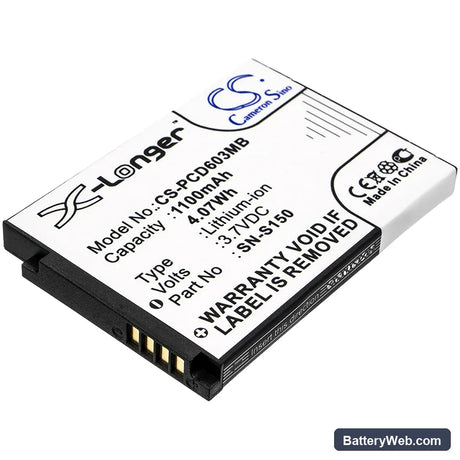Philips SCD-603/00 Replacement Battery, 3.7V, 1100mAh, Li-ion 1