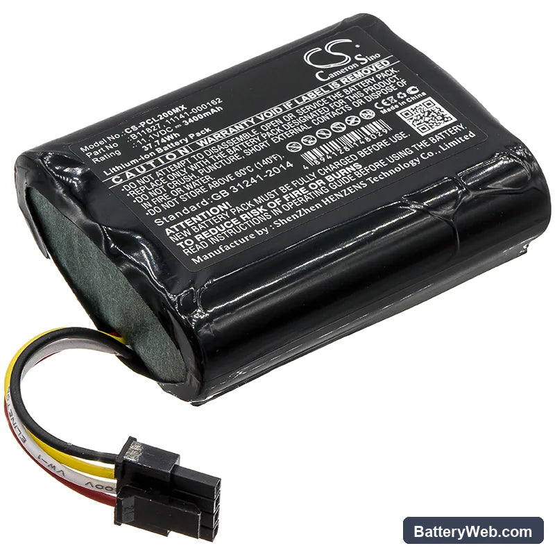 Physio-Control LifePak 20 Defibrillato Replacement Battery, 11.1V, 3400mAh, Li-ion 1