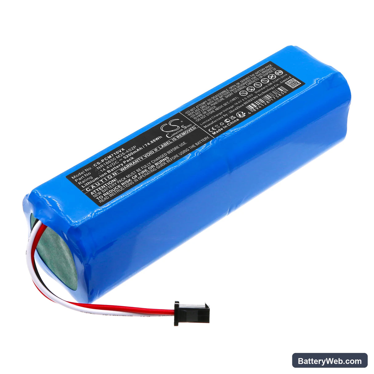 Ultenic D1C Replacement Battery, 14.4V, 5200mAh, Li-ion 1