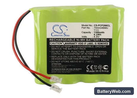 Cobra CP200 Replacement Battery, 4.8V, 1300mAh, Ni-MH 5