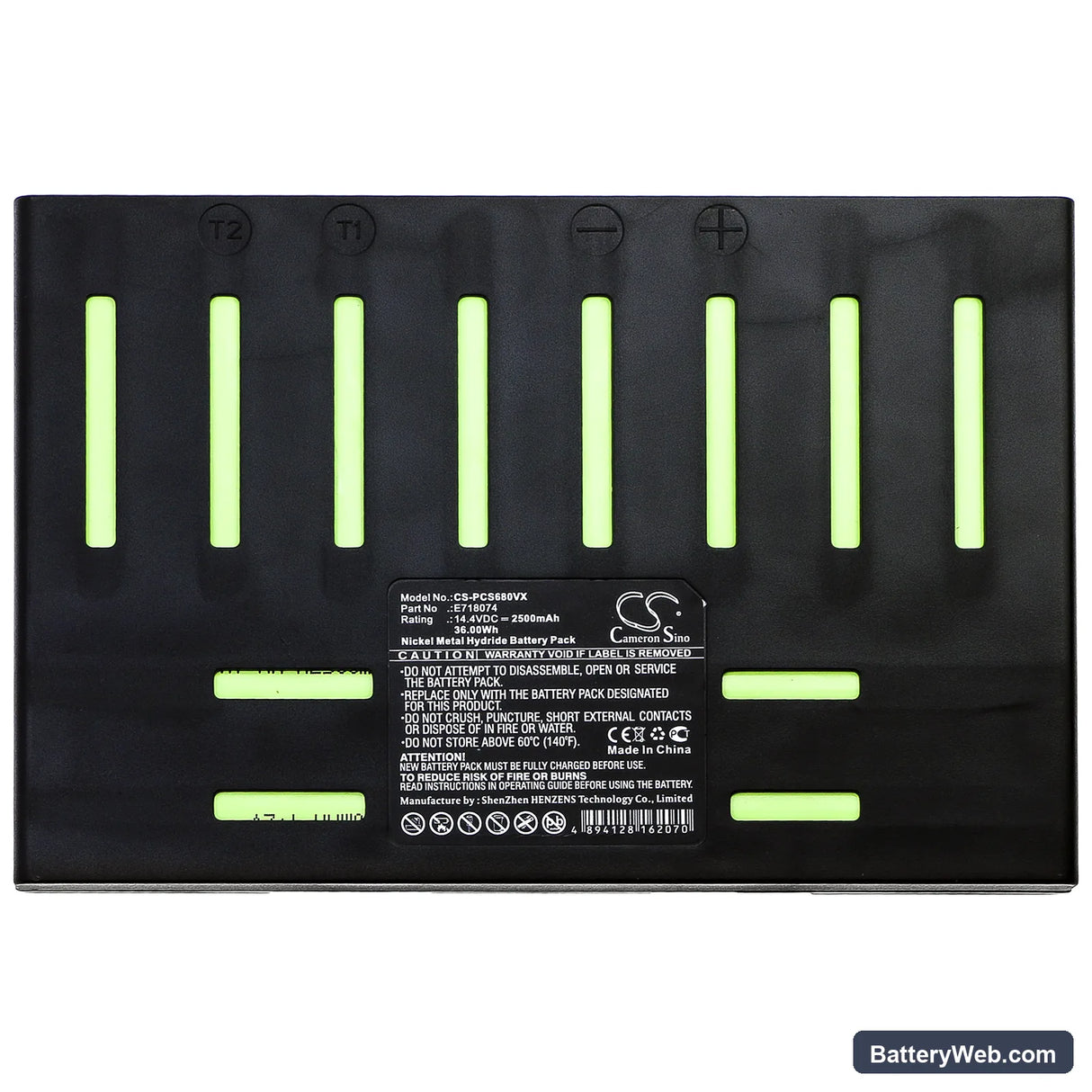 Proscenic Pro coco Replacement Battery, 14.4V, 2500mAh, Ni-MH 5