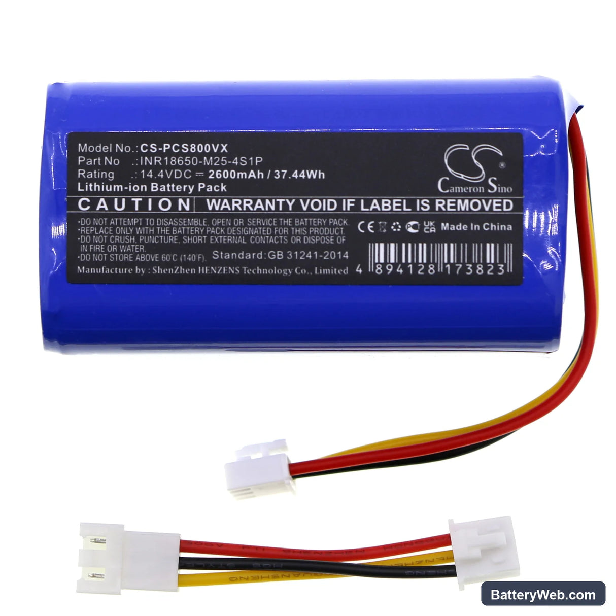 Proscenic 800T Replacement Battery, 14.4V, 2600mAh, Li-ion 3