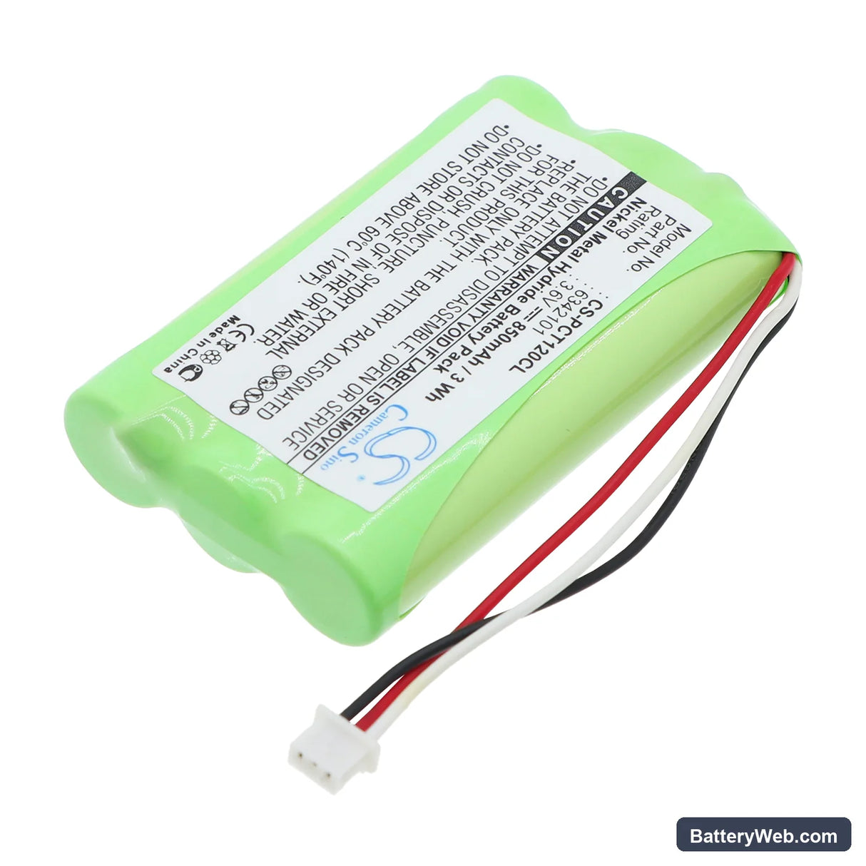 Plantronics CT11 Replacement Battery, 3.6V, 850mAh, Ni-MH 2