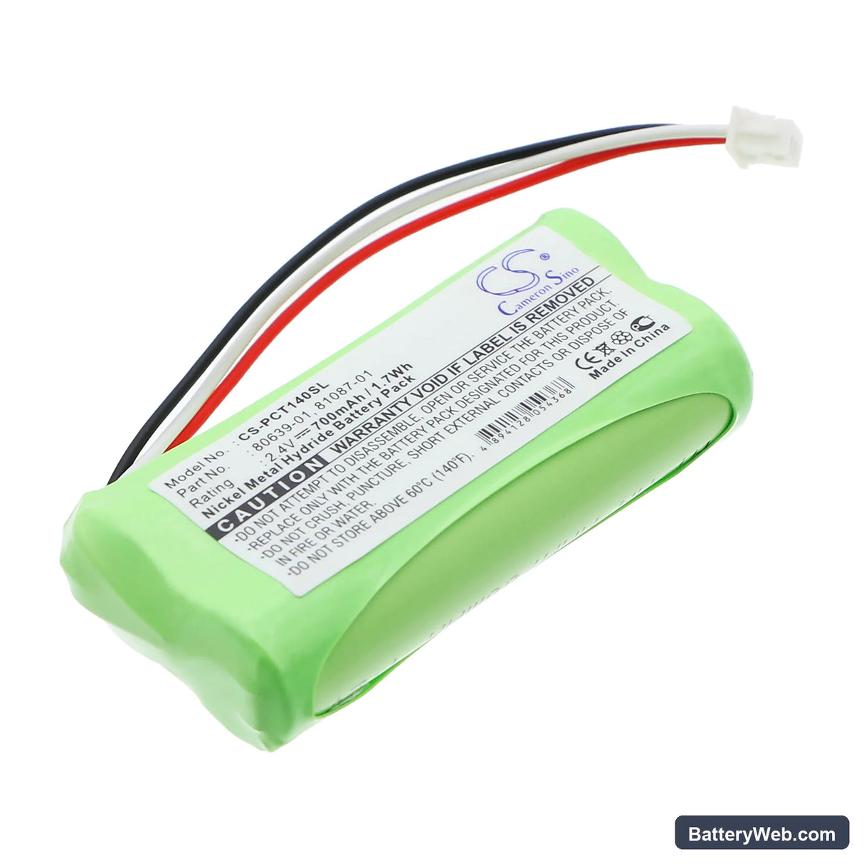 Plantronics CT14 Replacement Battery, 2.4V, 700mAh, Ni-MH 1