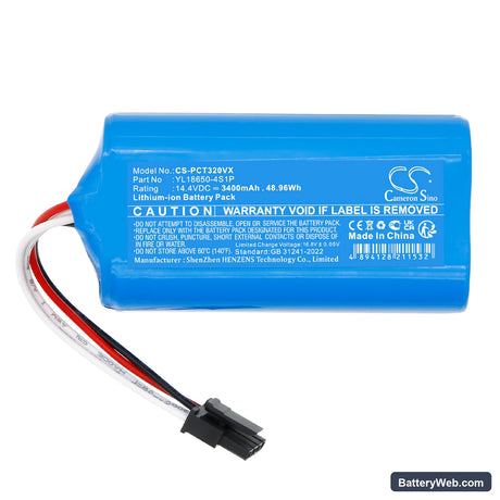 Proscenic D500 Replacement Battery, 14.4V, 3400mAh, Li-ion 3