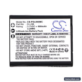 Pentax WG-1000 Replacement Battery, 3.7V, 890mAh, Li-ion 5