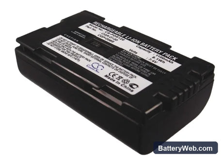 Panasonic AG-DVC15 Replacement Battery, 7.4V, 1100mAh, Li-ion 1