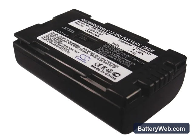 Panasonic AG-DVC15 Replacement Battery, 7.4V, 1100mAh, Li-ion 1