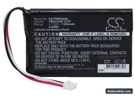 Pharos Drive GPS 200 Replacement Battery, 3.7V, 1200mAh, Li-ion 1