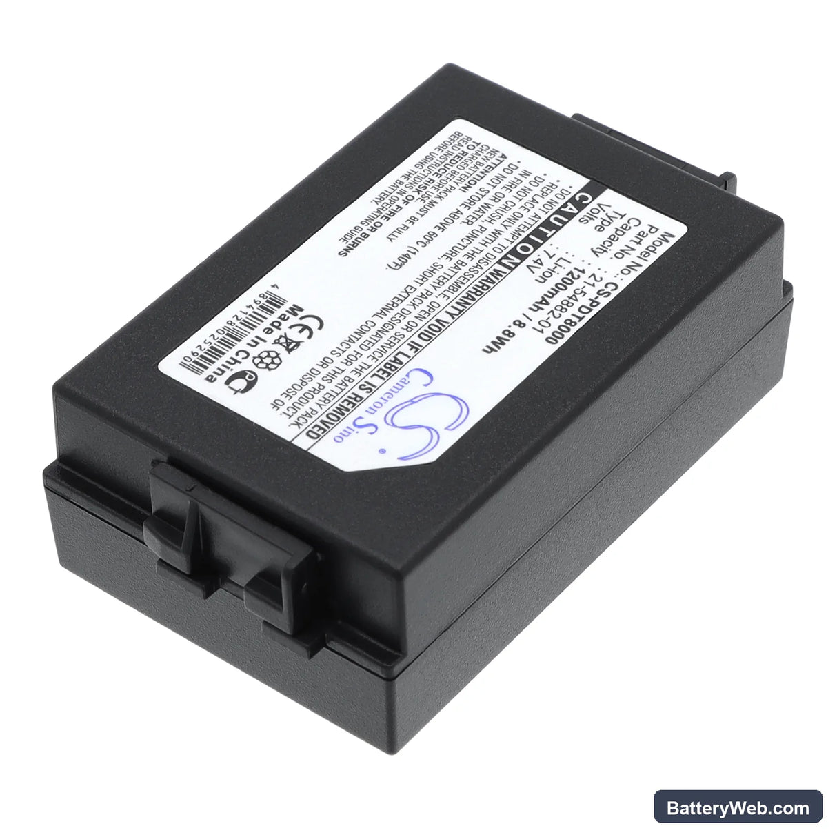Symbol PDT8000 Replacement Battery, 7.4V, 1200mAh, Li-ion 2