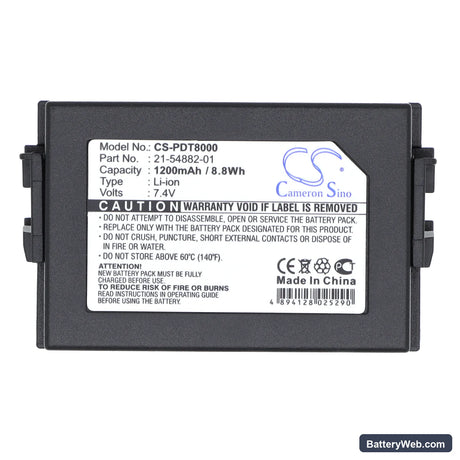 Symbol PDT8000 Replacement Battery, 7.4V, 1200mAh, Li-ion 5