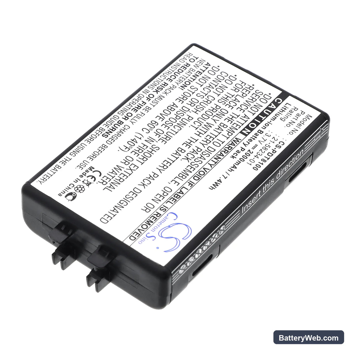 Symbol PDT8100 Replacement Battery, 3.7V, 2000mAh, Li-ion 2