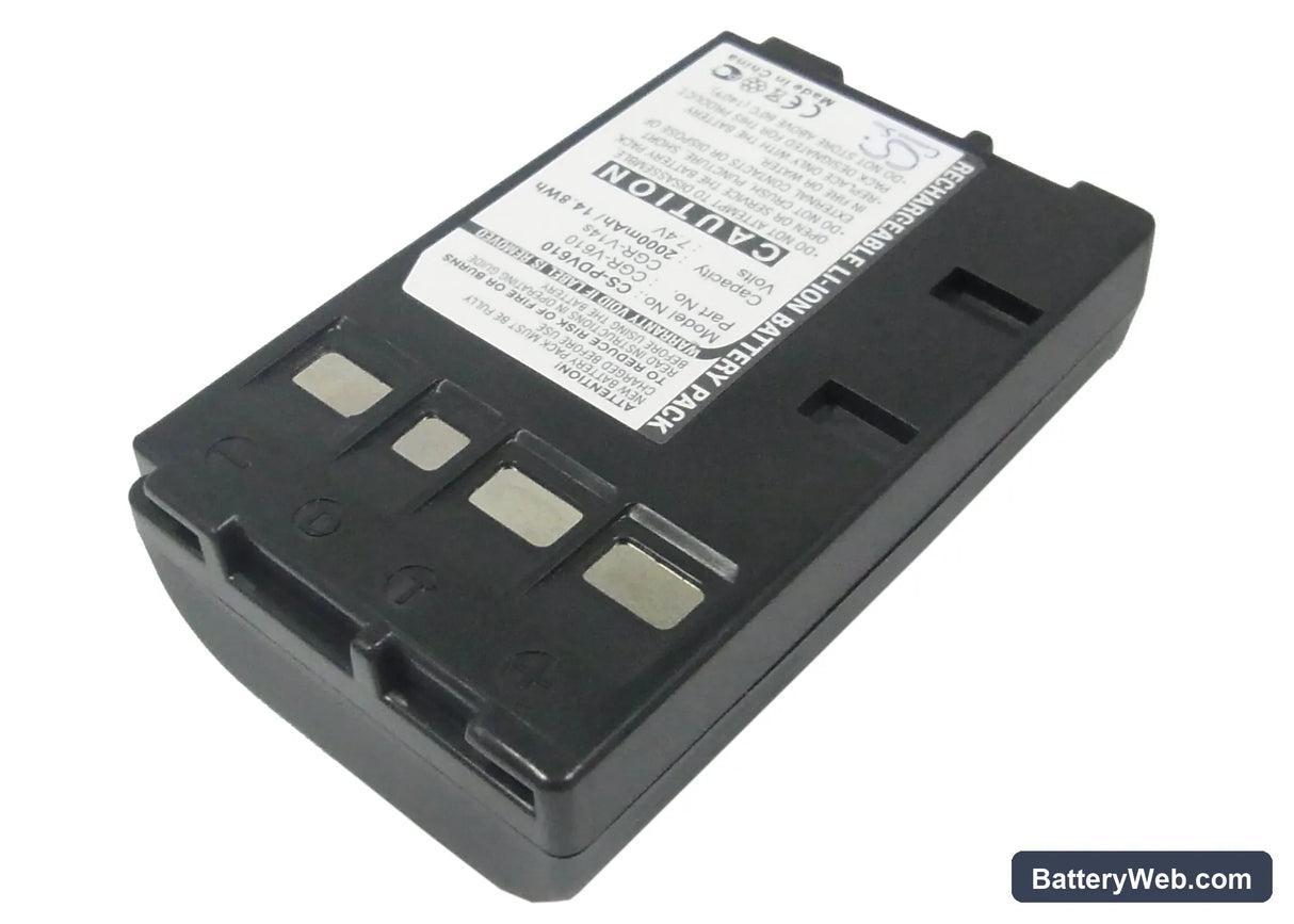 Panasonic NVRX64 Replacement Battery, 7.4V, 2000mAh, Li-ion 2