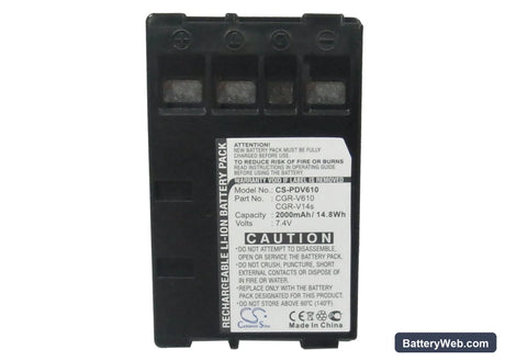 Panasonic NVRX64 Replacement Battery, 7.4V, 2000mAh, Li-ion 5
