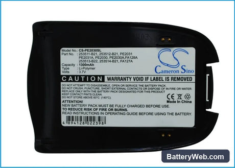 HP iPAQ 3600 Replacement Battery, 3.7V, 1300mAh, Li-Polymer 5