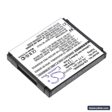 Peek Pronto Replacement Battery, 3.7V, 750mAh, Li-ion 2