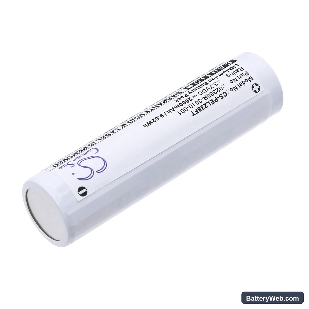 Pelican 7610 Tactical Flashlight Replacement Battery, 3.7V, 2600mAh, Li-ion 2