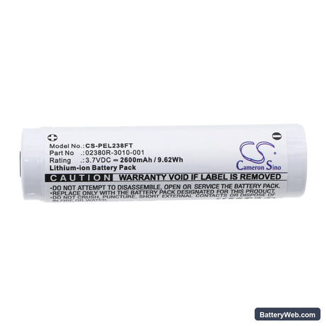 Pelican 7610 Tactical Flashlight Replacement Battery, 3.7V, 2600mAh, Li-ion 3